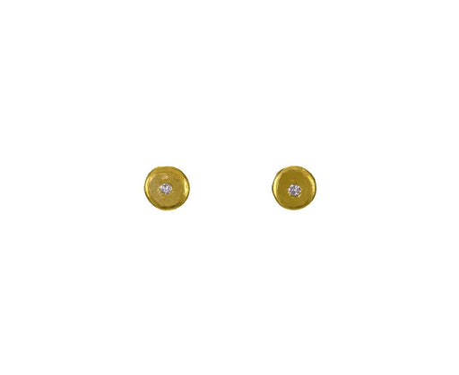 Gold Nugget and Diamond Post Earring - TWISTonline 
