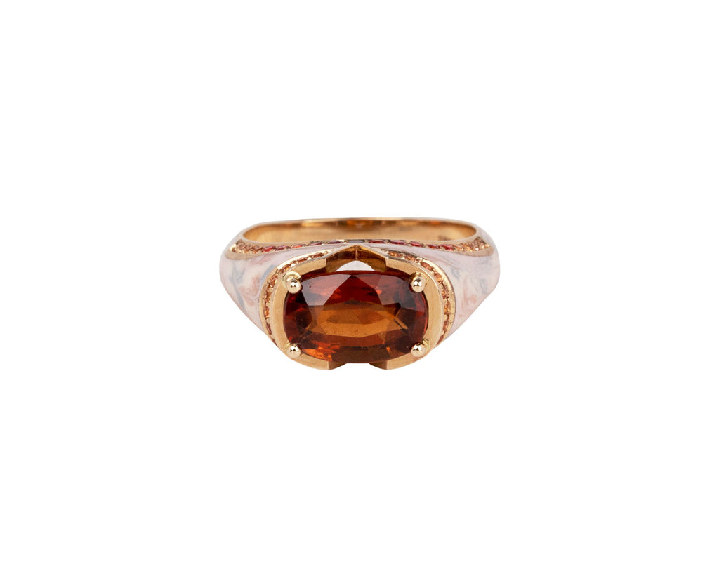 Alice Cicolini High Sari Hessonite Garnet Ring