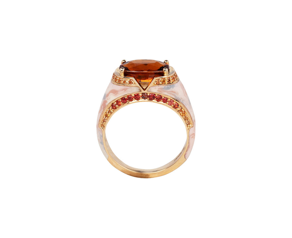 Alice Cicolini High Sari Hessonite Garnet Ring Top