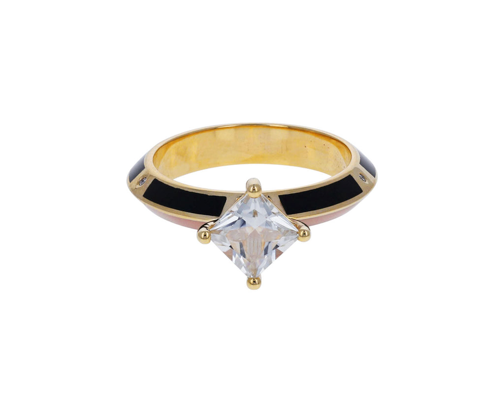 Jacobean White Topaz Solitaire Ring
