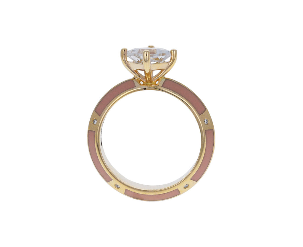 Jacobean White Topaz Solitaire Ring