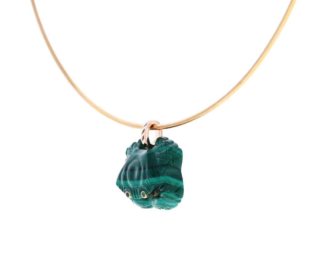 Malachite Emerald Eye Crab Pendant ONLY