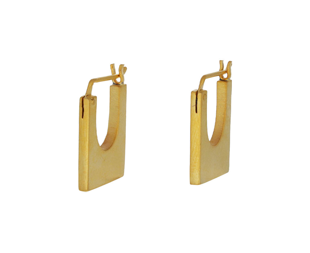 Small Chunky Rectangle Hoop Earrings - TWISTonline