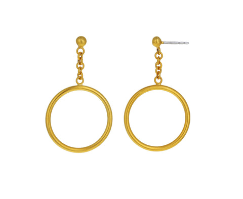 Ball Stud Swing Hoop Earring - TWISTonline 