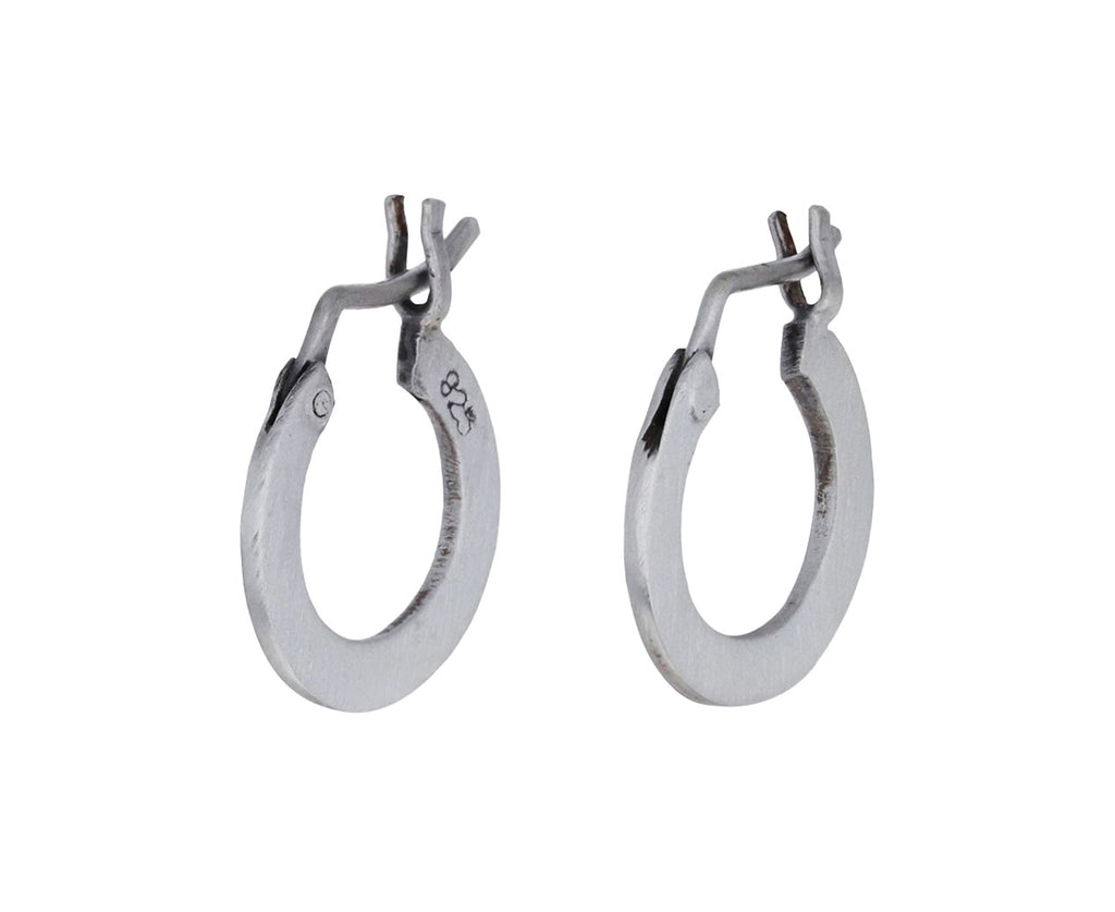 Silver Mini Flat Hoop Earrings - TWISTonline