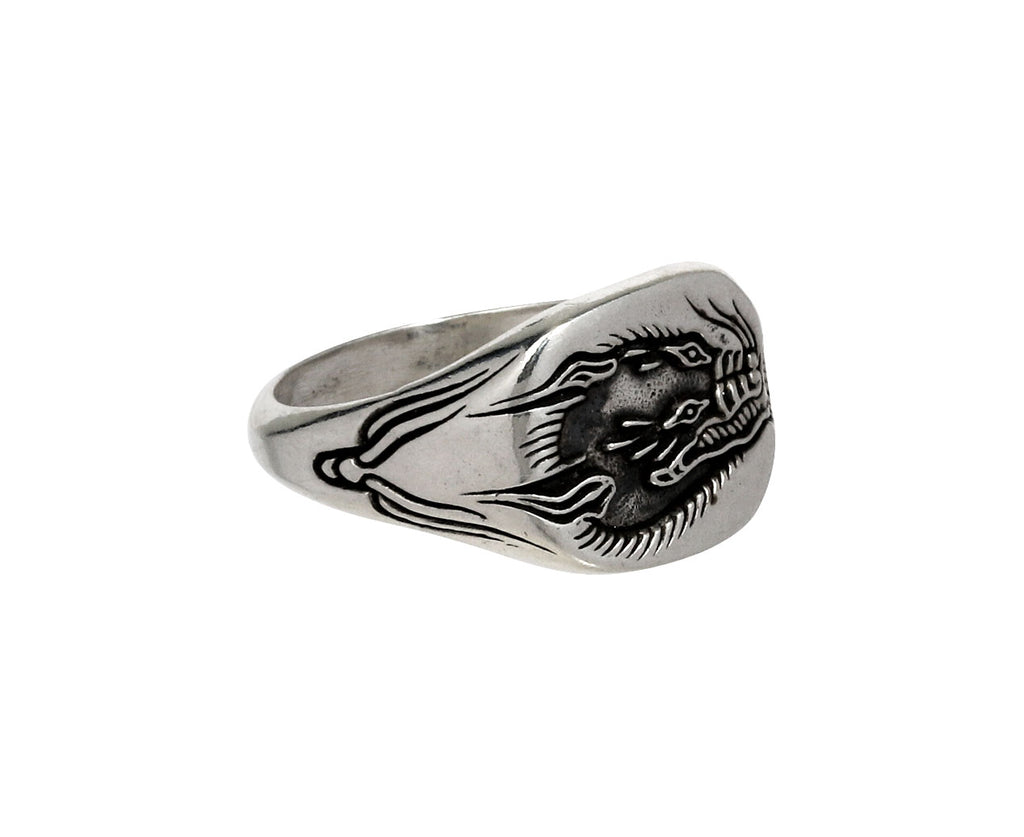 Dragon Dog Signet Ring