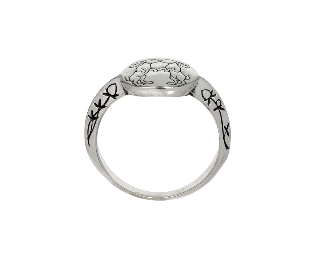 Kissing Rabbits Ring
