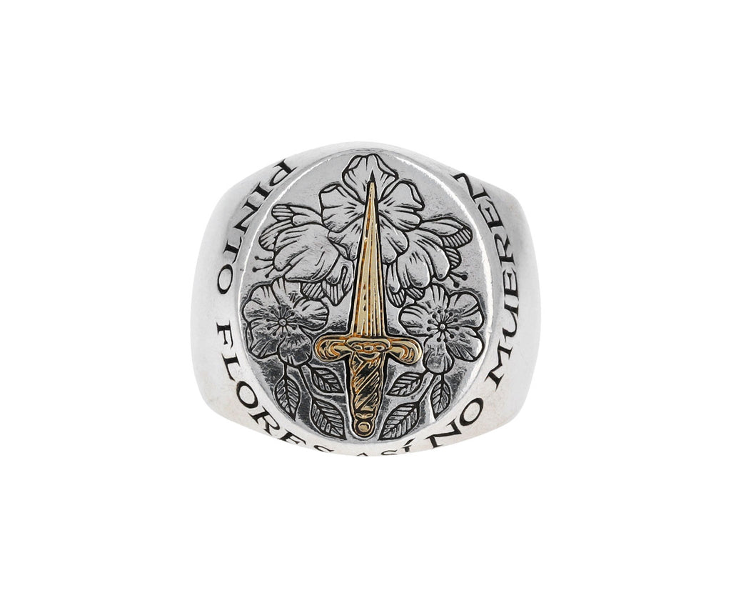 Gold and Silver Kahlo Signet Ring