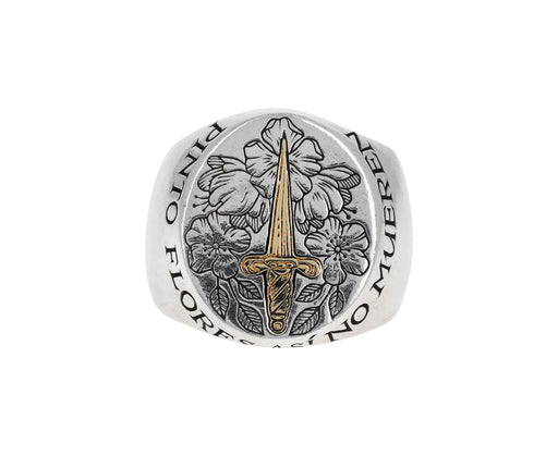Gold and Silver Kahlo Signet Ring