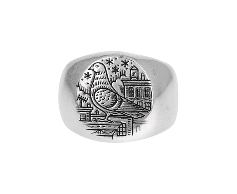 Pigeon Signet Ring