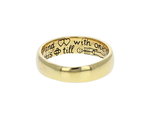 Engraved Secret Vows Band