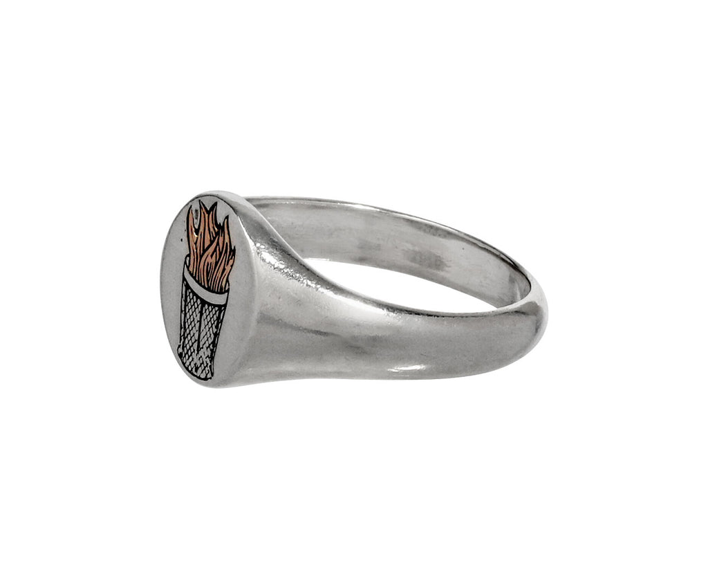 Trash Fire Signet Ring