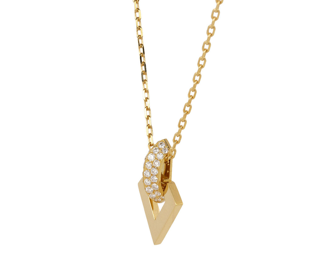 Dries Criel Diamond Bale Brute Pendant Necklace Side