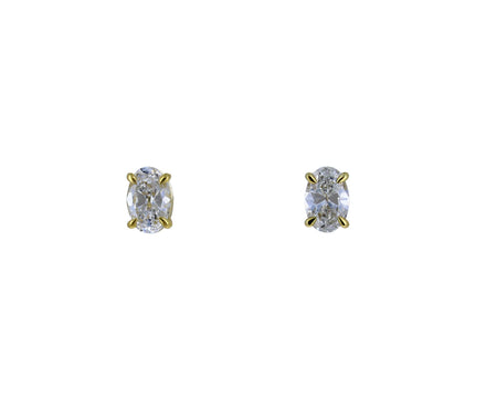 Oval Diamond Stud Earrings - TWISTonline 