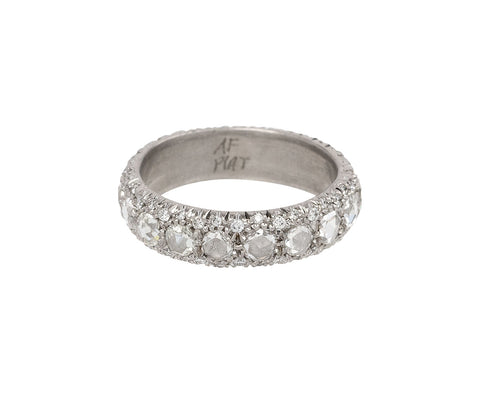 Platinum Rose Cut Diamond Lakshmi Band