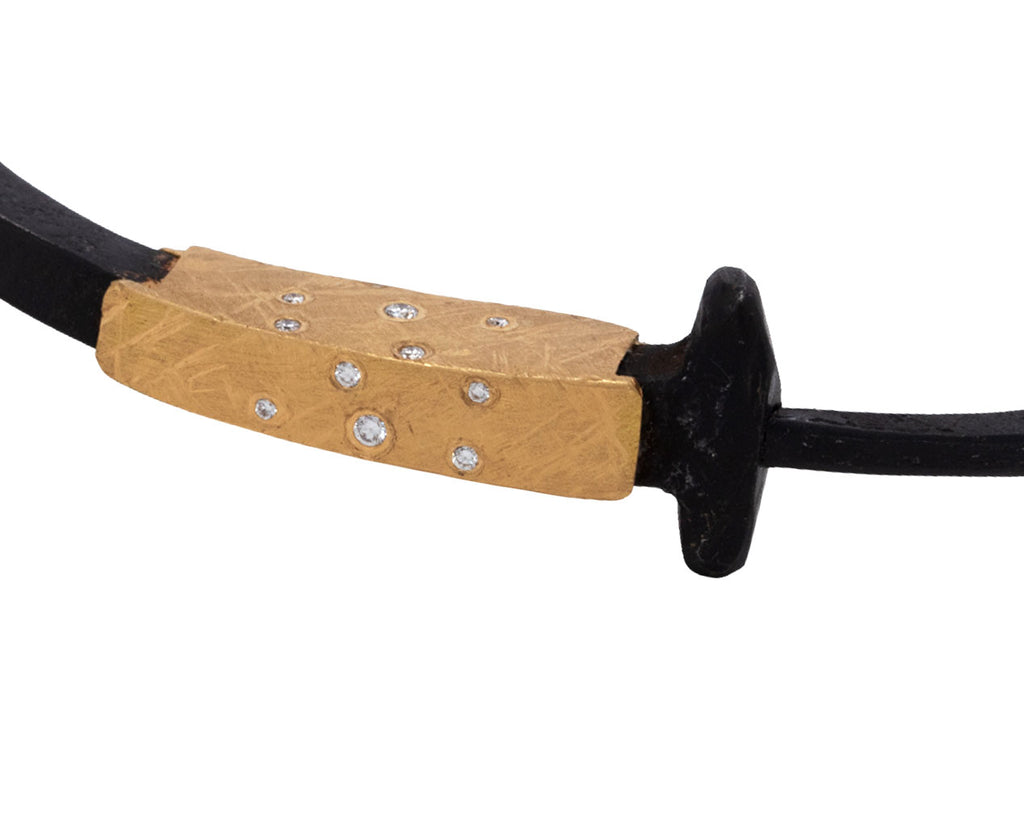 Pat Flynn Collar Nail Bracelet with Diamonds Close Up