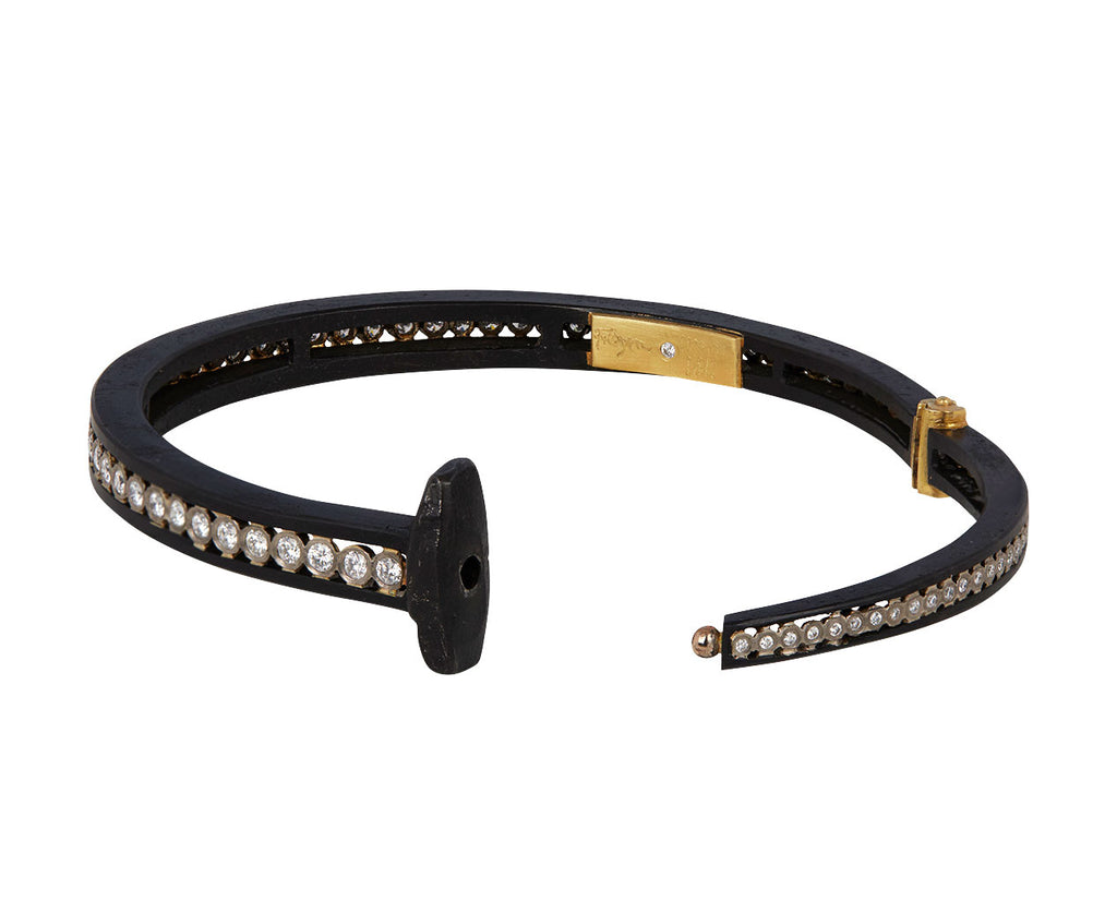 Pat Flynn Full Stripe Diamond Nail Bracelet Clasp Open