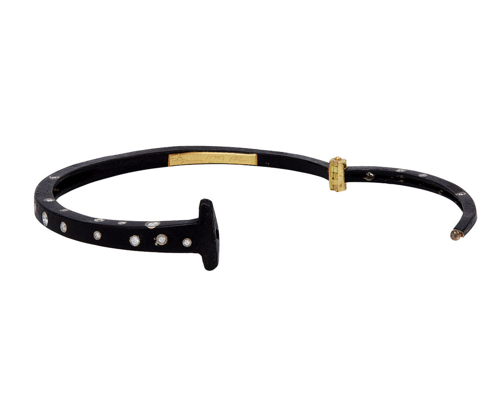 Pat Flynn Diamond Sprinkle Nail Bracelet Clasp Open