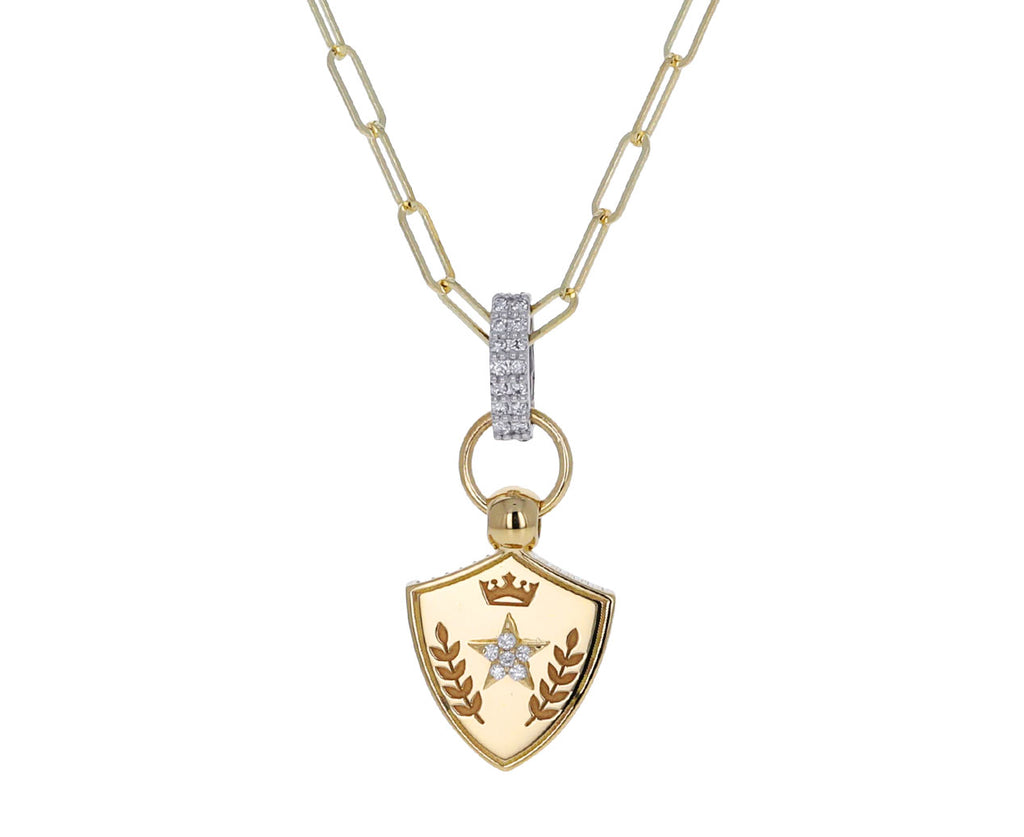 Per Aspera Mini Crest Super Fine Clip Necklace