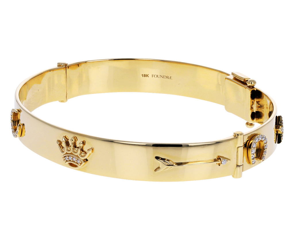 Diamond Classic Symbol Triptych Bracelet