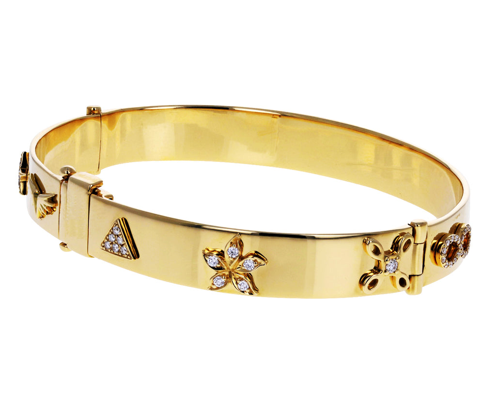 Diamond Classic Symbol Triptych Bracelet