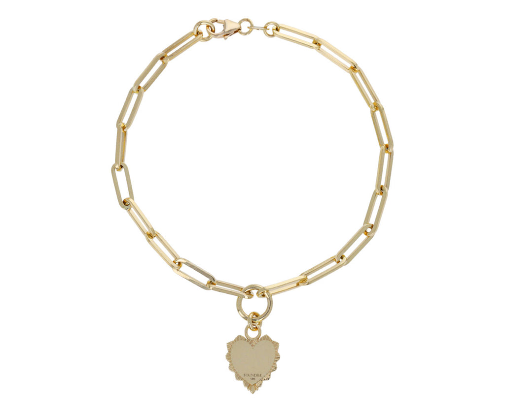 Classic Clip Chain with Heart Love Token Bracelet