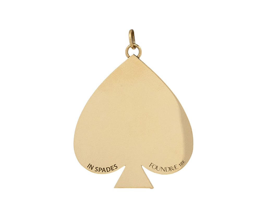 Foundrae Oversized Spade Reverie Charm ONLY Back