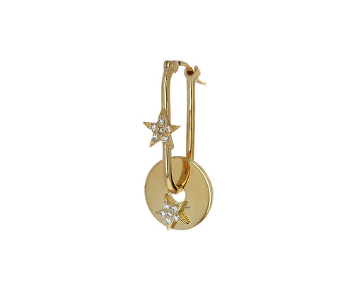 Foundrae Single Diamond Star Symbol Disk Charm