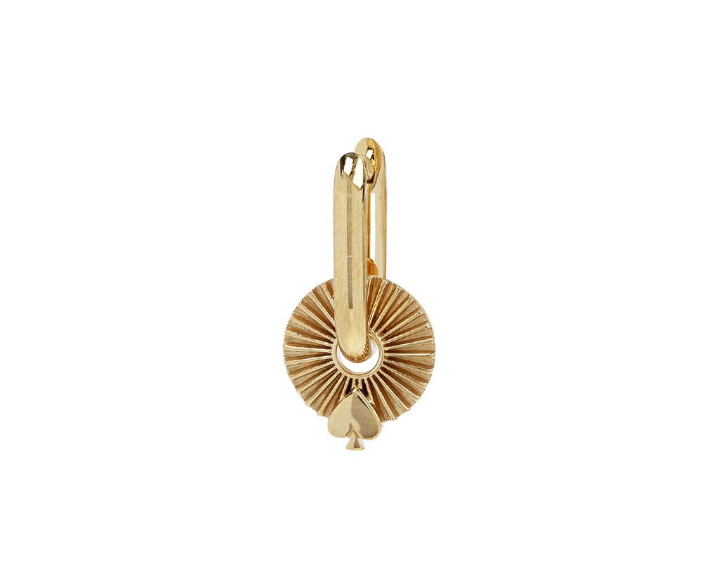 Foundrae Petite Chubby Fob Hoop and Spade Disk SINGLE Earring