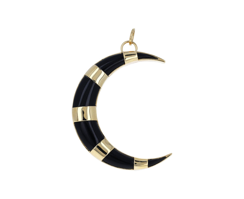 Large Black Onyx Crescent
