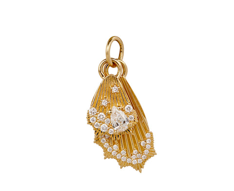 Foundrae Diamond Encrusted Miniature Butterfly Wings Charm ONLY