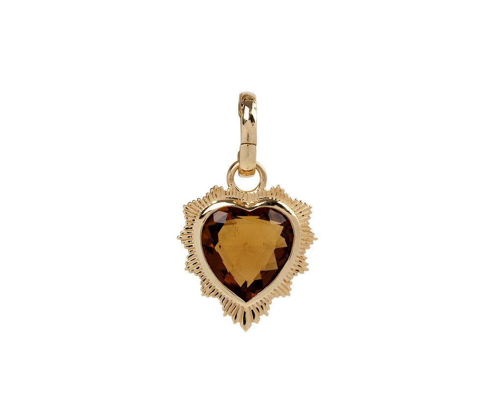 Foundrae Champagne Citrine True Love Heart Medallion ONLY