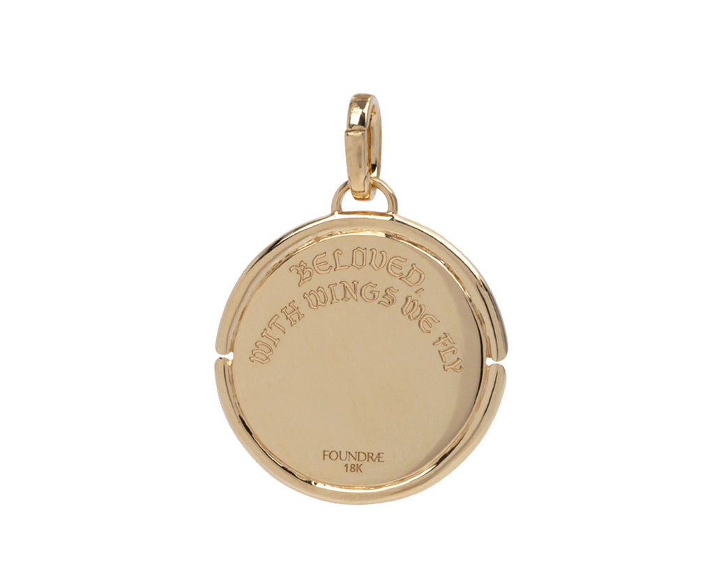 Foundrae Large Beloved Charm Medallion Pendant ONLY Back