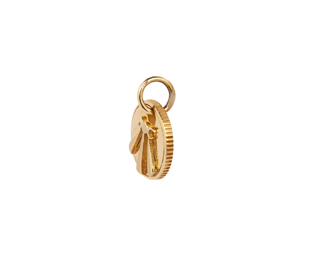 Foundrae Mind, Body, Soul Mini Coin Charm Medallion ONLY Side View