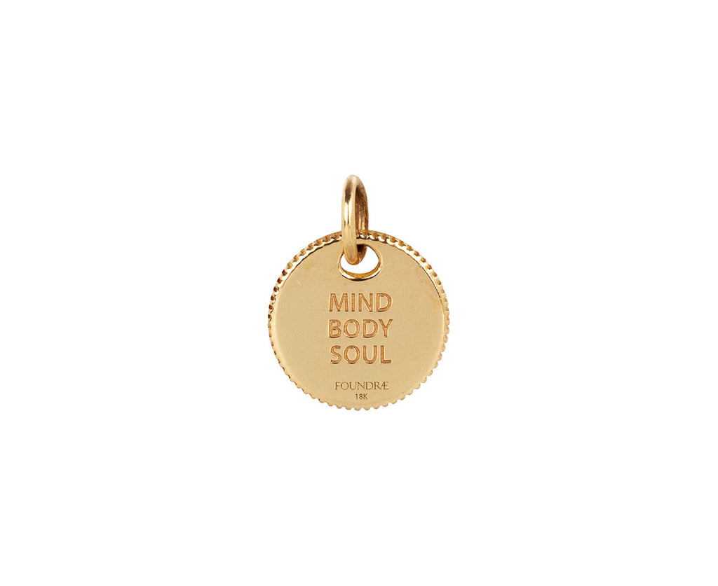 Foundrae Mind, Body, Soul Mini Coin Charm Medallion ONLY Back