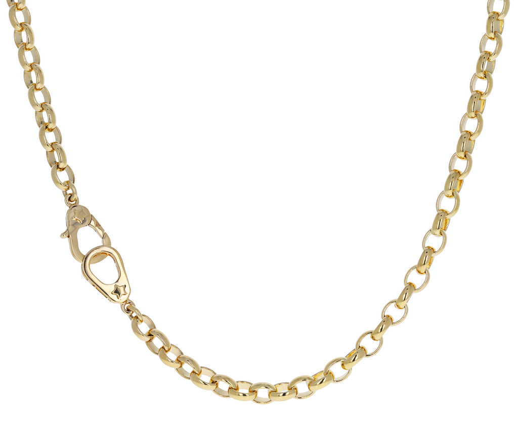 Foundrae Jewelry 18K Yellow Gold Heavy Belcher Sister Hook Chain Necklace