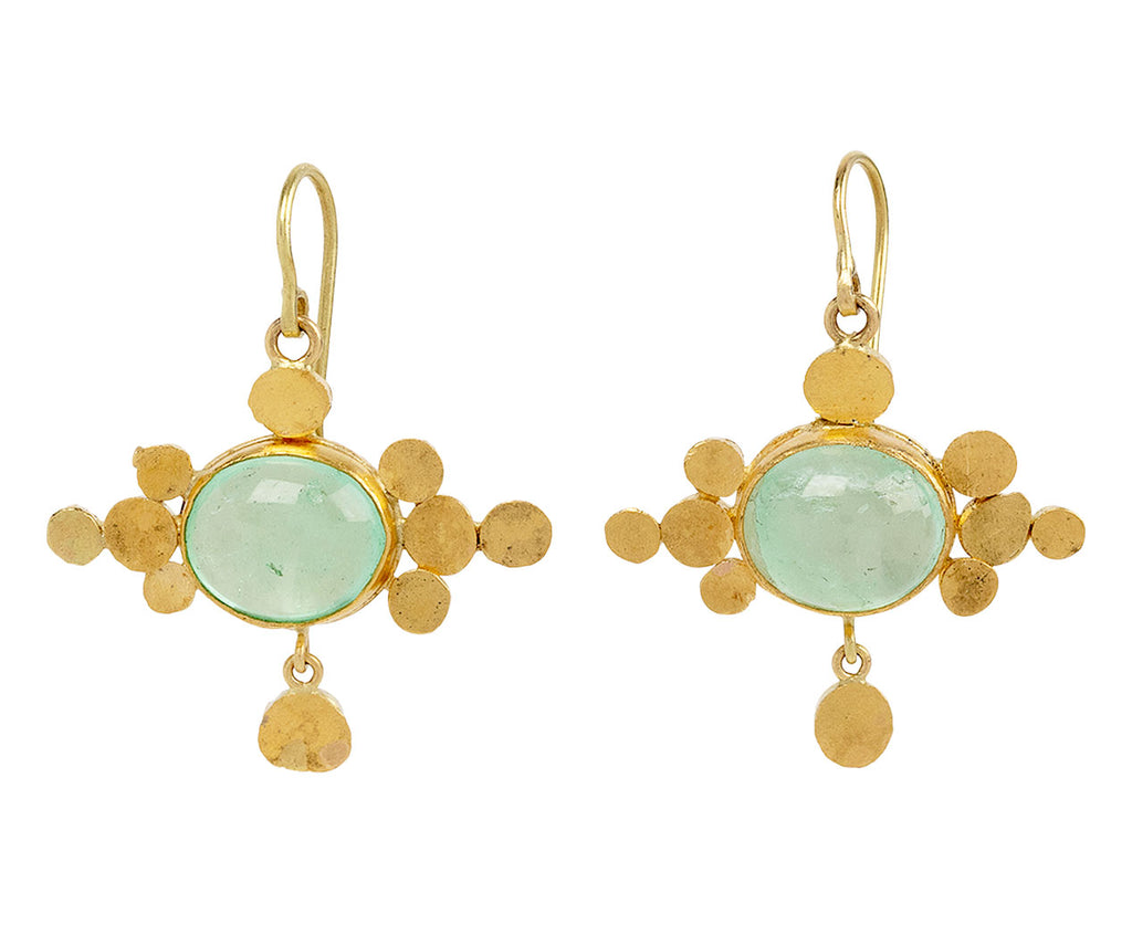 Cabochon Emerald Medieval Folklorish Earrings - TWISTonline