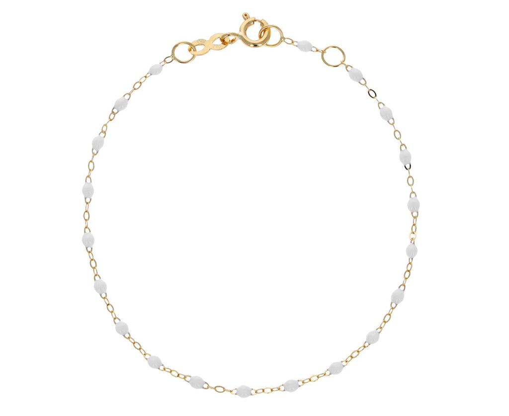 White Resin Beaded Bracelet
