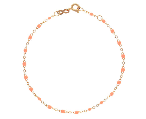 Salmon Pink Resin Beaded Bracelet