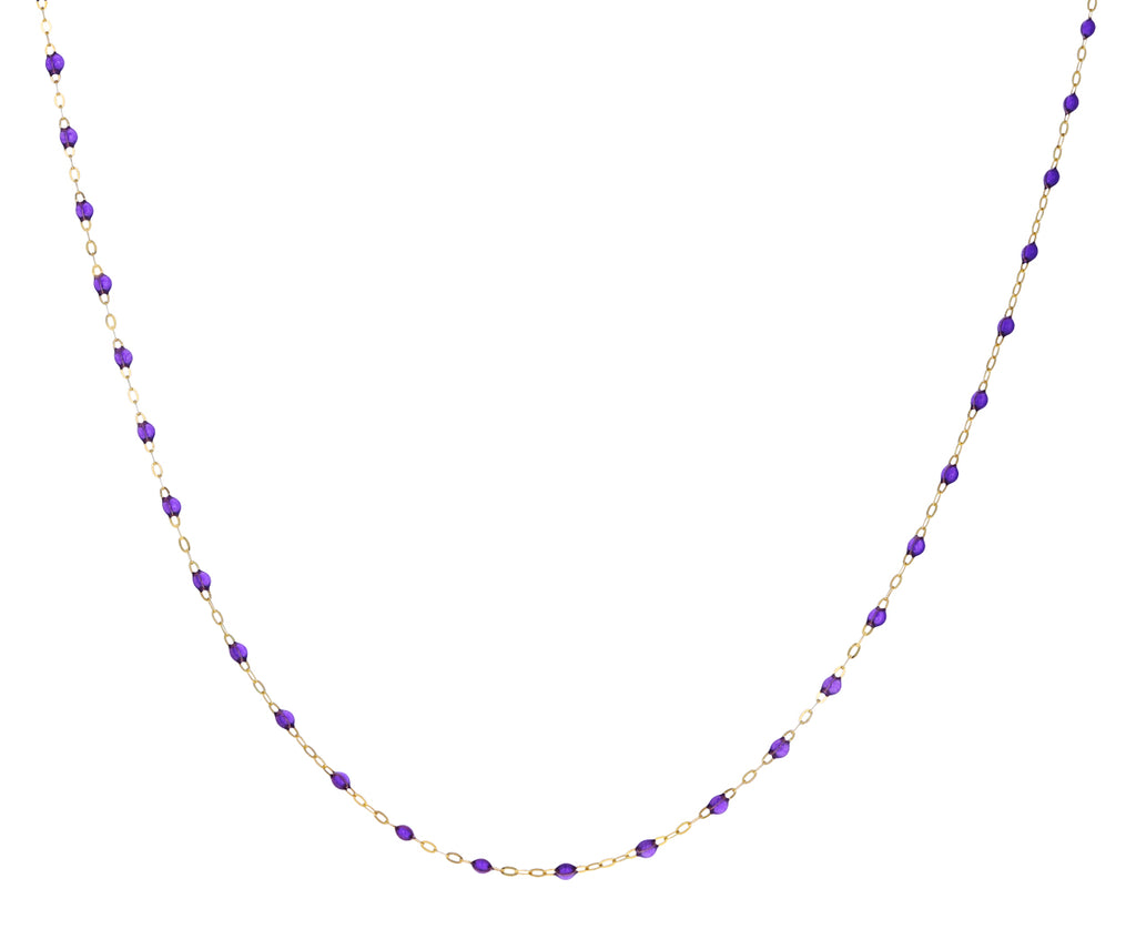 Short Violet Resin Beaded Necklace - TWISTonline