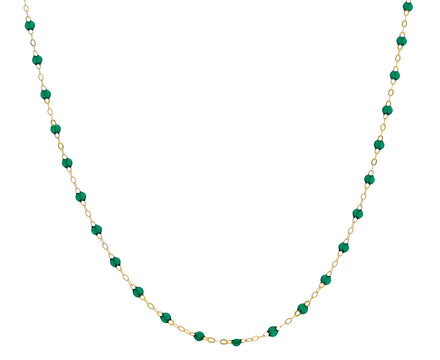 Emerald Green Resin Beaded Necklace