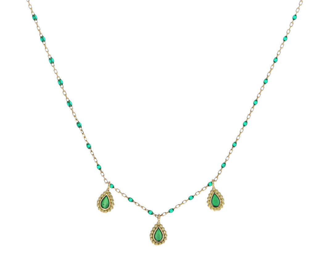 Emerald Green Resin Lucky Cashmere Necklace