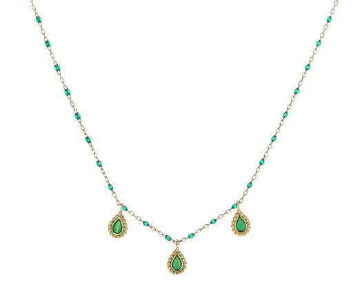 Emerald Green Resin Lucky Cashmere Necklace