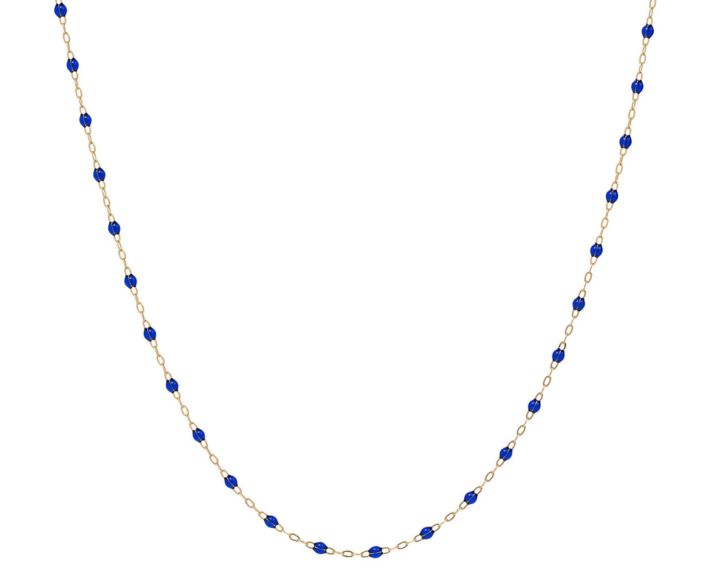 Lapis Tones Resin Bead Necklace