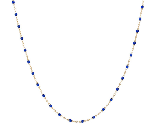 Lapis Tones Resin Bead Necklace