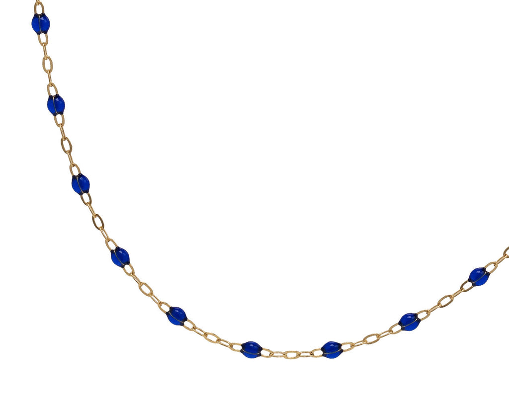 Lapis Tones Resin Bead Necklace