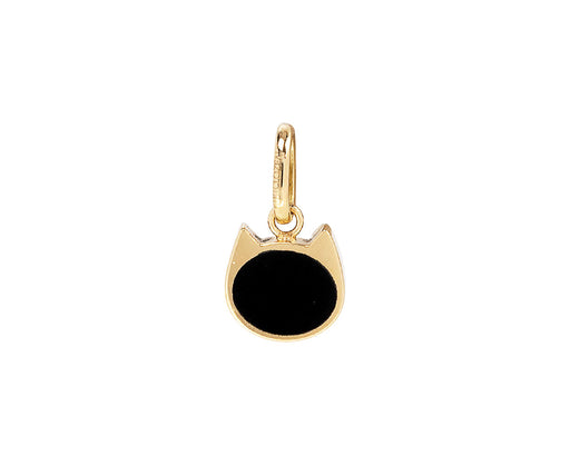 Black Enamel Cat Pendant ONLY
