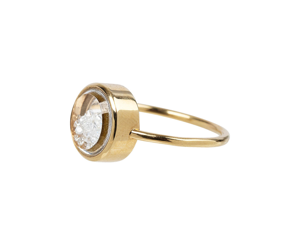 Loose White Diamond and White Sapphire Ring