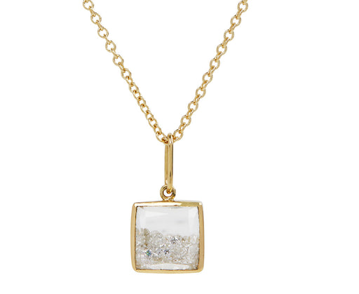 Moritz Glik Square Diamond Kaleidoscope Shaker Pendant Necklace