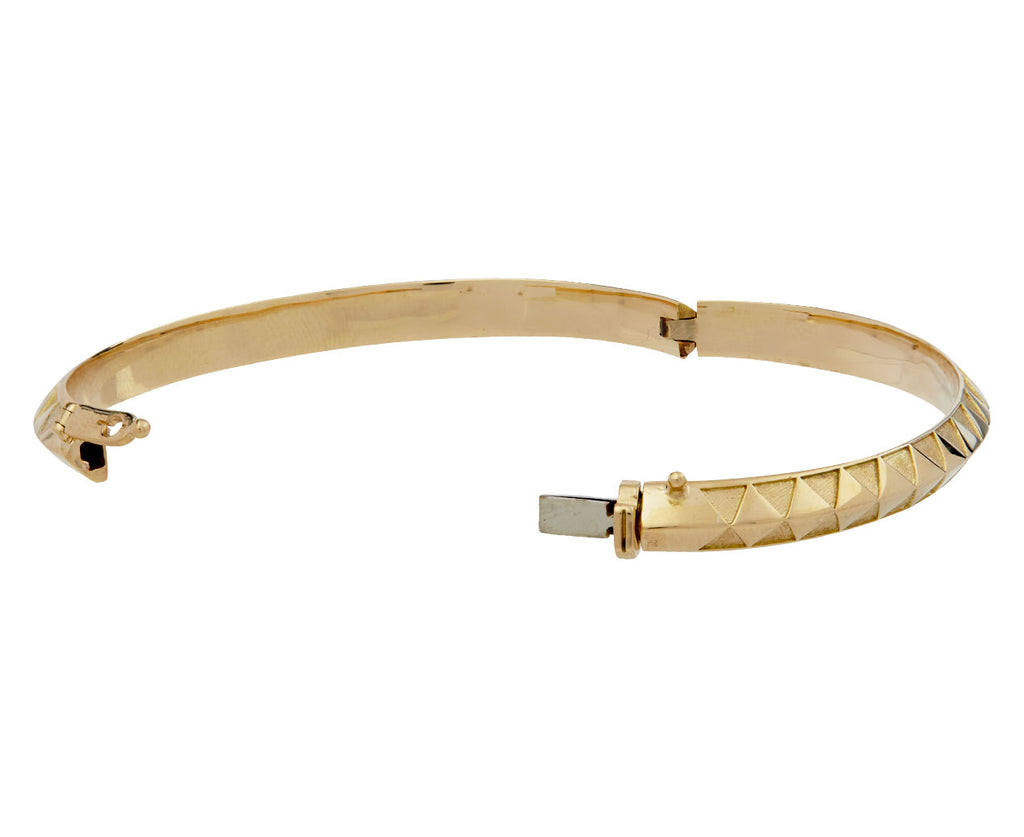 Harwell Godfrey Triangle Knife Edge Bangle Bracelet Clasp Open